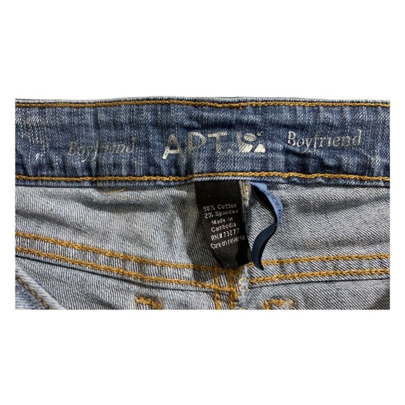 Apt. 9 Boyfriend Denim Jeans Distressed Modern Size 2 Inseam 26” Medium Wash - Picture 8 of 11